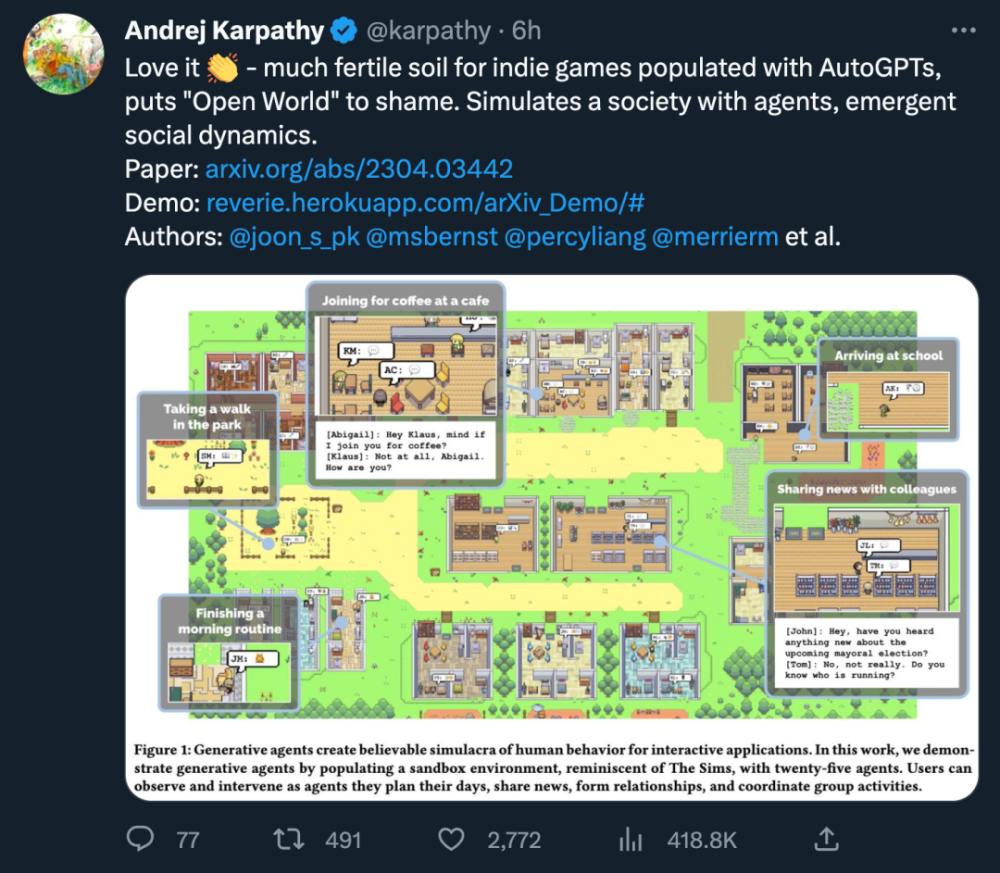 爆火论文打造《西部世界》雏形:25个AI智能体,在虚拟小镇自由成长（西部世界 vn）