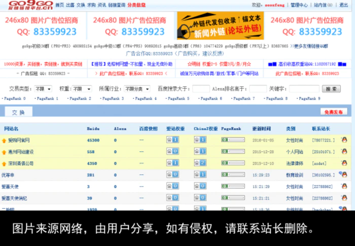 交换友情链接的方法和注意事项