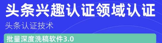 图片[1]-价值600元头条认证技术：头条兴趣认证领域认证准备软件（附批量深度洗稿软件3.0）