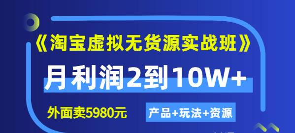 图片[1]-程哥《淘宝虚拟无货源实战班》线上第四期：月利润2到10W+（产品+玩法+资源)