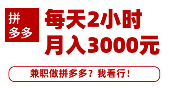 图片[1]-搜外网·拼多多副业课程，每天2小时月入3000元 学习这门课程真的能赚钱