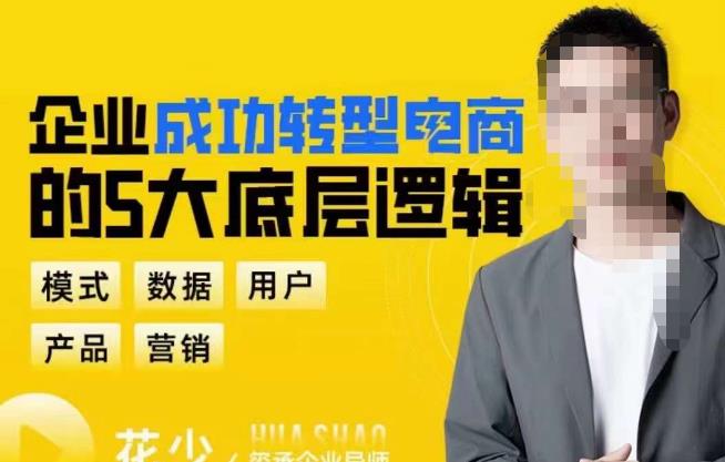 企业电商成功转型的5大底层逻辑，从模式、数据、用户、产品、营销5大板块，助你高效转型电商赛道