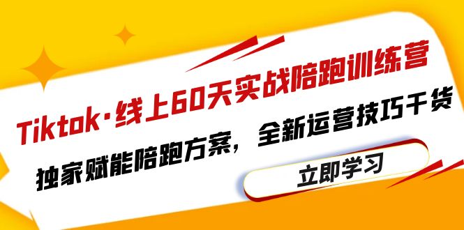 （6333期）Tiktok·线上60天实战陪跑训练营，独家赋能陪跑方案，全新运营技巧干货-1