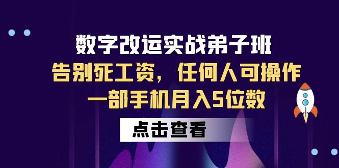 （6350期）数字 改运实战弟子班：告别死工资，任何人可操作，一部手机月入5位数-1