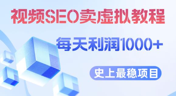 视频SEO出售虚拟产品，每天稳定2-5单，收益1000+，史上最稳的私域变现项目【揭秘】