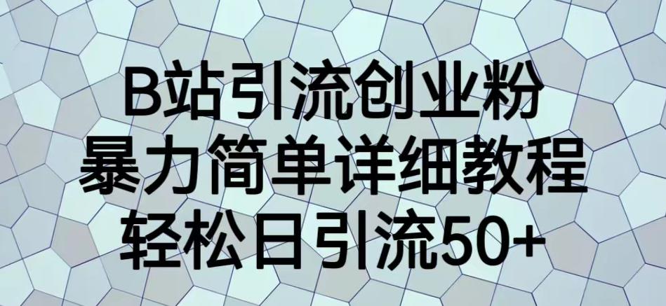 B站暴力引流创业粉详细教程，操作简单，每天轻松引流50+【揭秘】