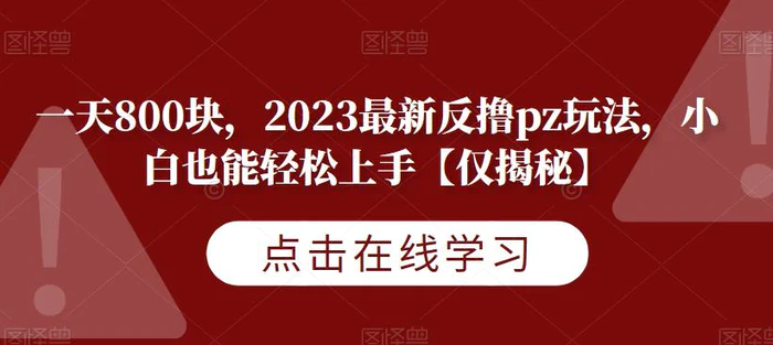 图片[1]-一天800块，2023最新反撸骗子玩法，小白也能轻松上手【仅揭秘】-蛙蛙资源网