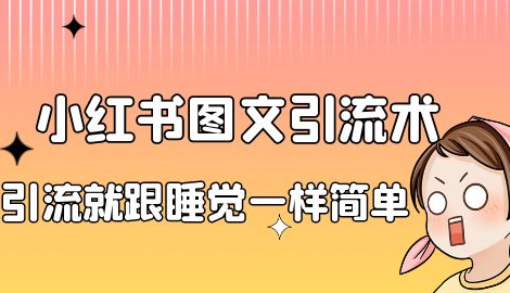 小红书图文暴力引流法，单日引流100+，玩转私域流量跟睡觉一样简单