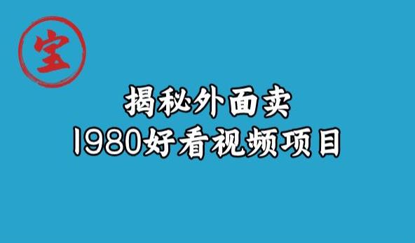 图片[1]-宝哥揭秘外面卖1980好看视频项目，投入时间少，操作难度低-蛙蛙资源网