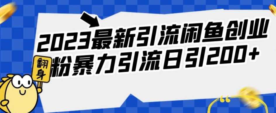 2023最新引流闲鱼创业粉暴力引流日引200+【揭秘】