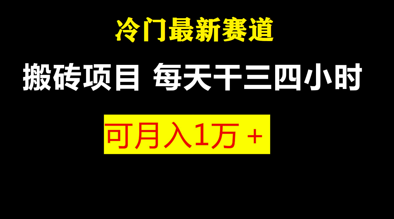 图片[1]-（6647期）最新冷门游戏搬砖项目，小白零基础也可以月入过万（附教程+软件）-蛙蛙资源网