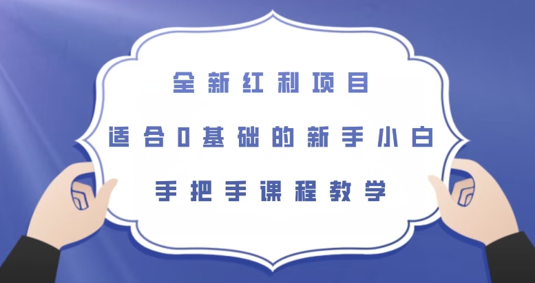 图片[1]-全新红利项目，适合0基础的新手小白，手把手课程教学【揭秘】-蛙蛙资源网