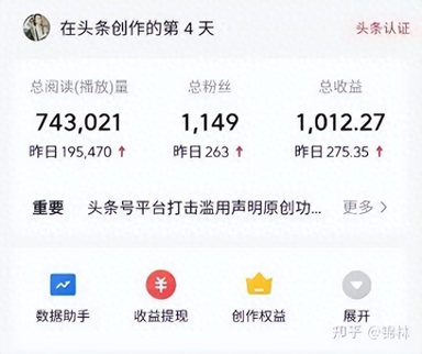 今日头条发图文挣钱是真的吗，我今天拿下300米，你呢？