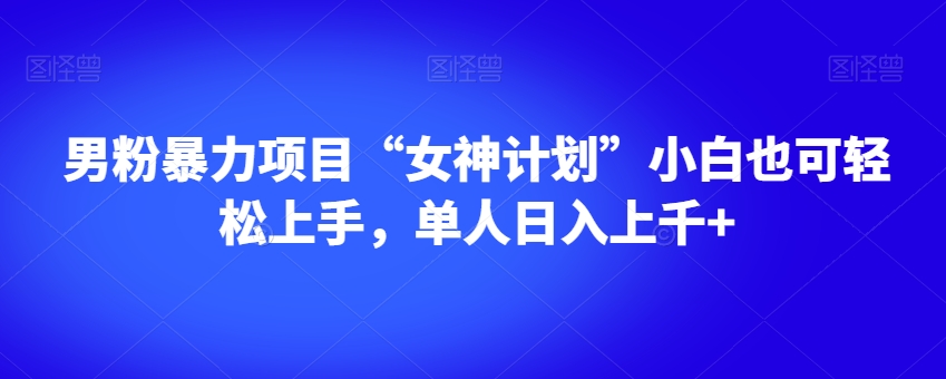 图片[1]-男粉暴力项目“女神计划”小白也可轻松上手，单人日入上千+【揭秘】-蛙蛙资源网