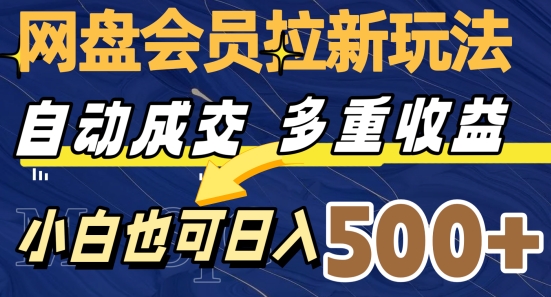 图片[1]-网盘会员拉新玩法，自动成交，多重收益，小白也可日入500+-蛙蛙资源网