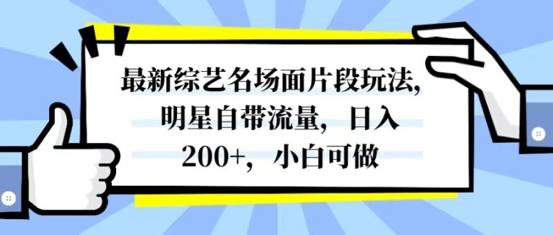 图片[1]-（8114期）最新综艺名场面片段玩法，明星自带流量，日入200+，小白可做-蛙蛙资源网