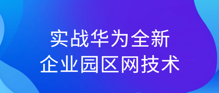 实战华为全新企业园区网技术-1