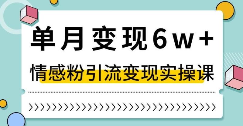 图片[1]-单月变现6W+，抖音情感粉引流变现实操课，小白可做，轻松上手，独家赛道【揭秘】-蛙蛙资源网