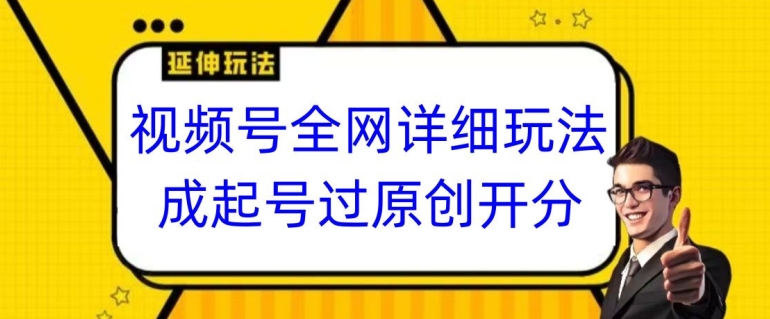 图片[1]-视频号全网最详细玩法，起号过原创开分成，单号日入300+-蛙蛙资源网