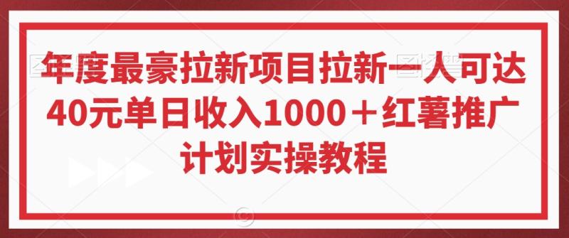 图片[1]-年度最豪拉新项目拉新一人可达40元单日收入1000＋红薯推广计划实操教程【揭秘】-蛙蛙资源网