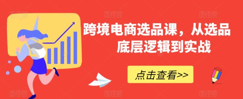 图片[1]-跨境电商选品课，从选品到底层逻辑到实战-蛙蛙资源网