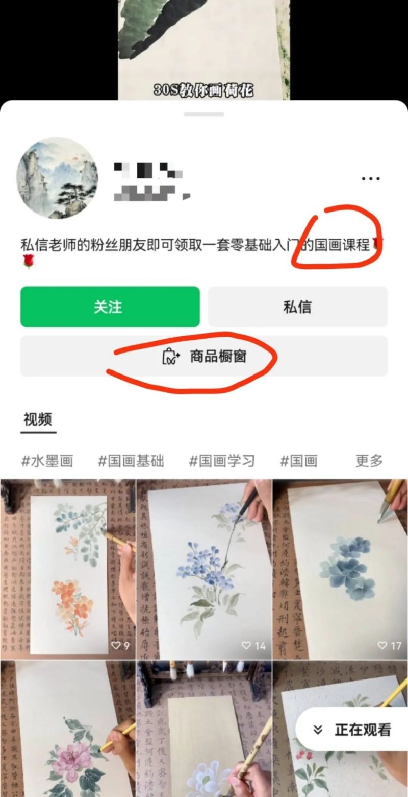 国画书法教学，针对老年人的视频号分成计划！