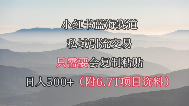 图片[1]-（9487期）小红书短剧赛道，私域引流交易，会复制粘贴，日入500+（附6.7T短剧资源）-蛙蛙资源网