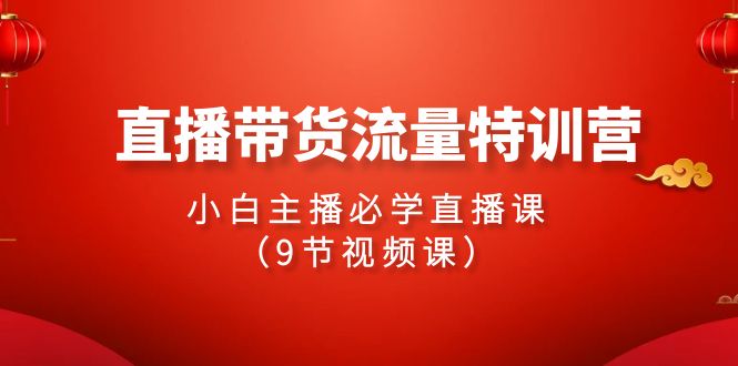 图片[1]-（9592期）2024直播带货流量特训营，小白主播必学直播课（9节视频课）-蛙蛙资源网