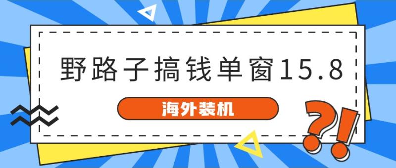 图片[1]-海外装机，野路子搞钱，单窗口15.8，亲测已变现10000+-蛙蛙资源网