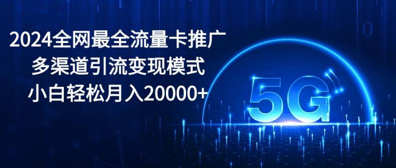 图片[1]-（10608期）2024全网最全流量卡推广多渠道引流变现模式，小白轻松月入20000+-蛙蛙资源网