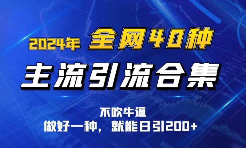 图片[1]-2024年全网40种暴力引流合计，做好一样就能日引100+-蛙蛙资源网