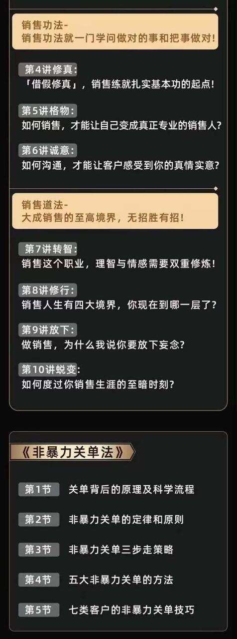 图片[4]-（10799期）从小新手到销冠 三合一速成：销售3法+非暴力关单法+销售系统挖需课 (27节)-蛙蛙资源网