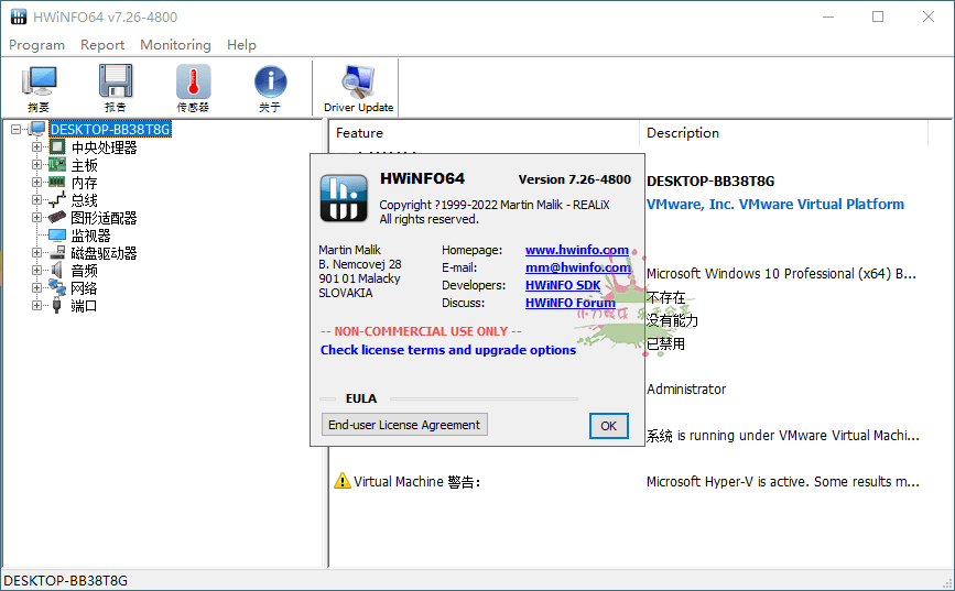 HWiNFO硬件检测工具v8.2.5440绿色版