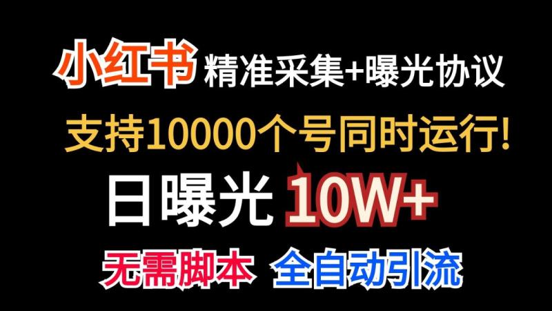 图片[1]-价值10万！小红书自动精准采集＋日曝光10w＋-蛙蛙资源网