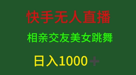 图片[1]-快手无人直播，相亲交友，男粉变现，日入1k-蛙蛙资源网