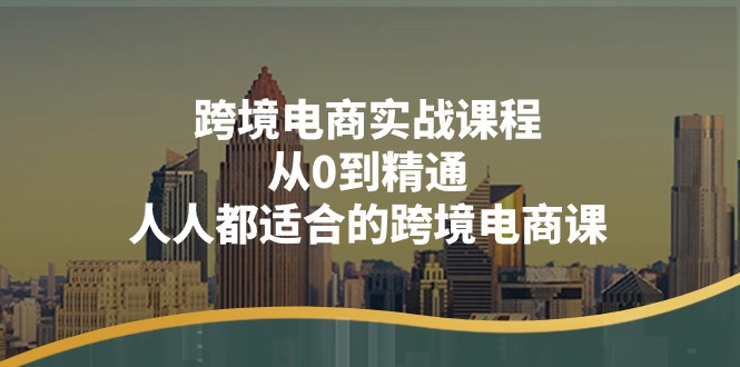 图片[1]-（11183期）跨境电商实战课程：从0到精通，人人都适合的跨境电商课（14节课）-蛙蛙资源网