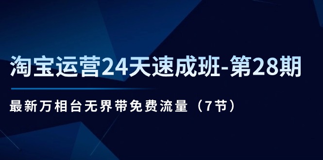 图片[1]-（11182期）淘宝运营24天速成班-第28期：最新万相台无界带免费流量（7节）-蛙蛙资源网