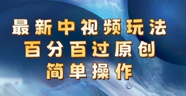 图片[1]-最新中视频玩法，百分百过原创，简单操作，新手也能操作-蛙蛙资源网