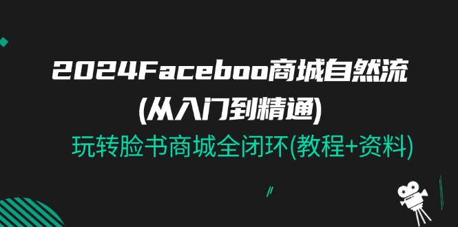 图片[1]-2024Faceboo 商城自然流(从入门到精通)，玩转脸书商城全闭环(教程+资料)-蛙蛙资源网