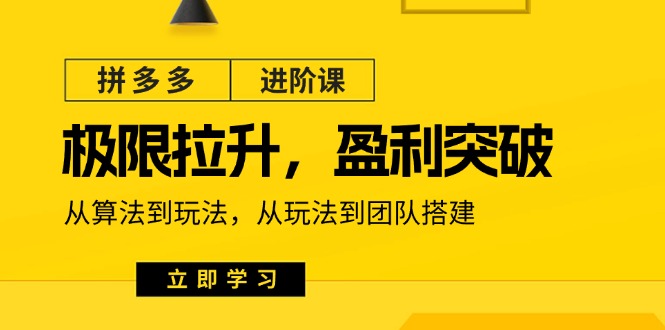 图片[1]-（11435期）拼多多·进阶课：极限拉升/盈利突破：从算法到玩法 从玩法到团队搭建-18节-蛙蛙资源网