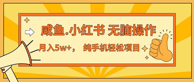 图片[1]-（11524期）2024最赚钱的项目，咸鱼，小红书无脑操作，每单利润500+，轻松月入5万+…-蛙蛙资源网