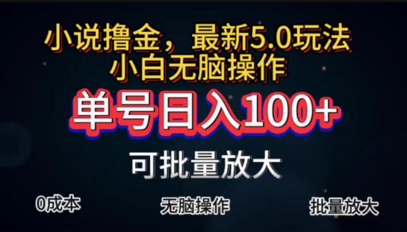 图片[1]-（11651期）全自动小说撸金，单号日入100+小白轻松上手，无脑操作-蛙蛙资源网