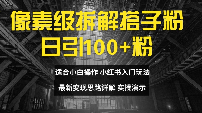 图片[1]-像素级拆解搭子粉，日引100+，小白看完可上手，最新变现思路详解【揭秘】-蛙蛙资源网