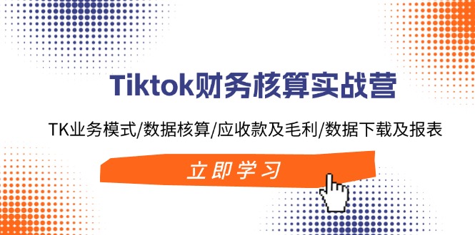 图片[1]-Tiktok财务核算实战营：TK业务模式/数据核算/应收款及毛利/数据下载及报表-蛙蛙资源网