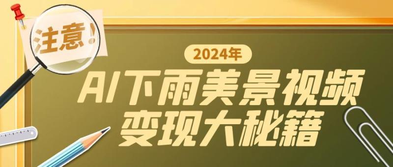 图片[1]-一键生成AI下雨美景视频，零基础打造1700万播放神作，手把手教你变现秘籍-蛙蛙资源网