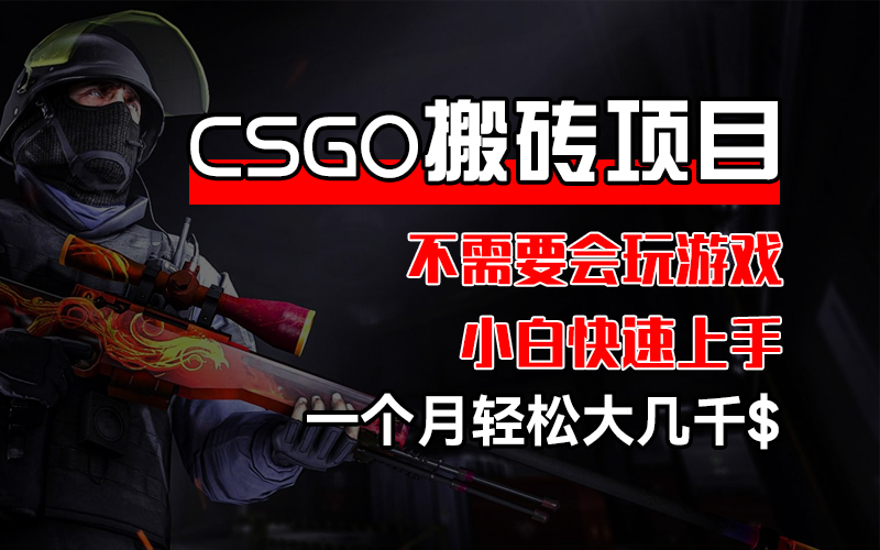 （12332期）CSGO 装备搬砖项目，操作简单，不需要会玩游戏，小白也能快速上手，一个月轻松大几千$