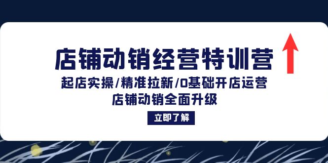 图片[1]-（12794期）店铺动销经营特训营：起店实操/精准拉新/0基础开店运营/店铺动销全面升级-蛙蛙资源网