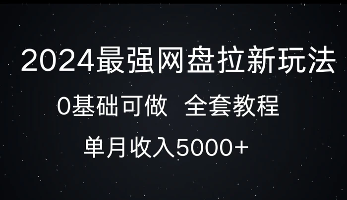 2024最强网盘拉新玩法，0基础可做，单月收入5000+-副业城