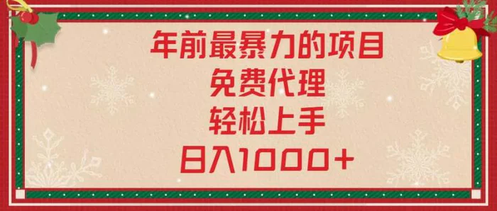 图片[1]-（13773期）年前最暴力的项目，免费代理，轻松上手，日入1000+-蛙蛙资源网