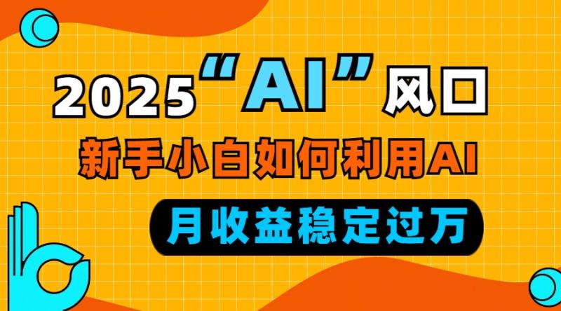 图片[1]-（13821期）2025“ AI ”风口，新手小白如何利用ai，每月收益稳定过万-蛙蛙资源网